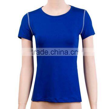 2015 New Summer Women's Fitness Sports Shirt PRO Tight Training Short Sleeve Perspiration Wicking Quick Dry 2003 photo-2