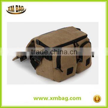 Fashion Canvas Camera Bag for PENTAX, CANON NIKON Camera Shoulder Bag Durable Dslr Camera Bag With Leather photo-4