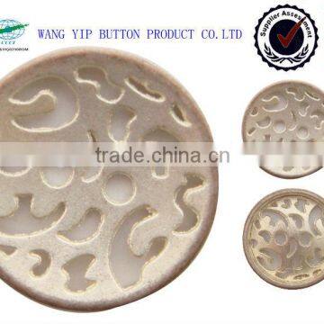18mm ornamental engraving decorative 2 holes button