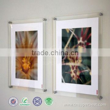 wall mounted acrylic picture frame in various sizes