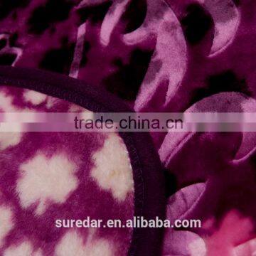 Super Soft Printing Polyester Plush Mink Blanket Queen Size photo-3
