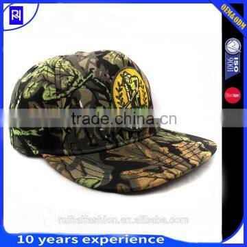 High Quality Custom Embroidered Cotton Camo 6 Panel Baseball Cap 6 Panel Flat Camo Snapbck Hats photo-4