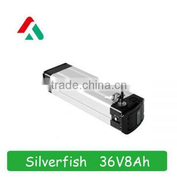 36V 8Ah Silver fish type E-bicycle Battery E-bike Lithium Battery Pack