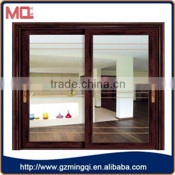 grey color frame double panels large balcony sliding glass door for house
