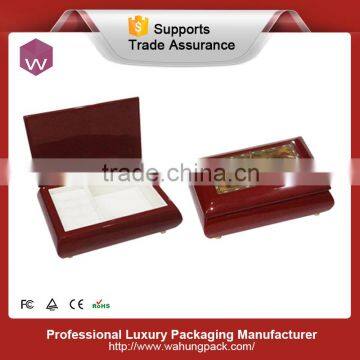 Elegant luxury wood musical jewelers box