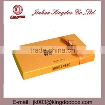 Jinhua Supplier Golden Rectangular Handmade Paper Chocolate Gift Box