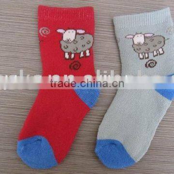 children's terry socks plain cartoon socks super soft cotton kid socks