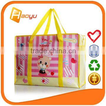 China supplier pp non woven fabric zipper bag wholesale