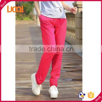 High quality custom design women 100% cotton casual sweatpants track pants