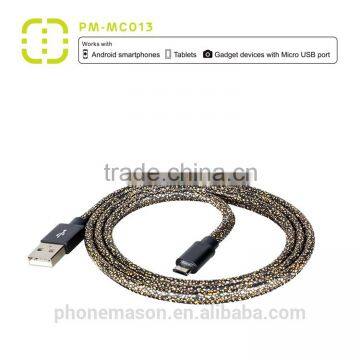 Walnut Micro Leather Cable for Samsung/smart Phone/Android Phone photo-3