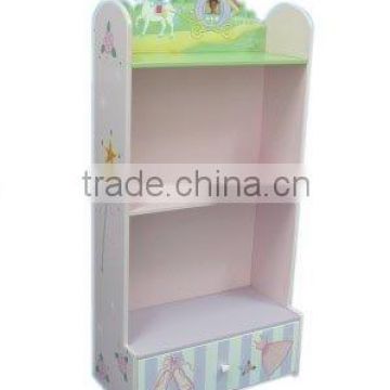 Kids Wooden Fairy Design Bookshelf/ Bookcase With Drawer