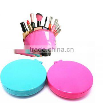 foding led round mirror with double sides / portable mirror for travel taking