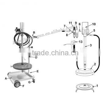 Mobile Oil Pump Kit For 20-200L Drum With Hose Reel photo-2
