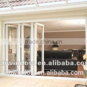 white upvc bi-folding door, upvc folding door