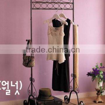 Industrial french metal coat rack with stand