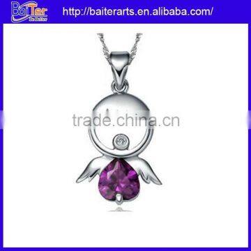 Custom wholesale 925 sterling silver teenager girl pendant