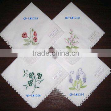 Buy Direct From China Factory Embroidered Handkerchief