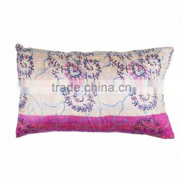 VINTAGE KANTHA SILK CUSHION COVERS PILLOW COVERS