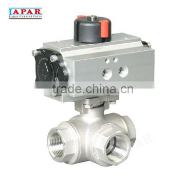 LAPAR Three-way Threaded Ball Valve