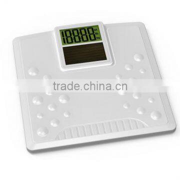 Slip Plastic Bathroom Weight Scales with Clock Solar Power