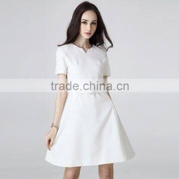 Women's Summer Plunge V Neck Back Zipper Short Cap Sleeve Slim Bodycon Dress Manufacturer OEM Supplier