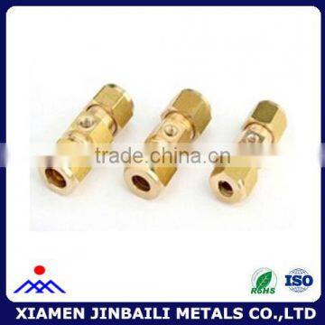 custom cnc machining brass connectors and pipe conectors fittings