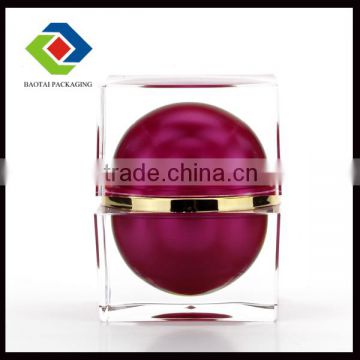 acrylic Plastic Type and cosmetic Industrial Use square cream jar