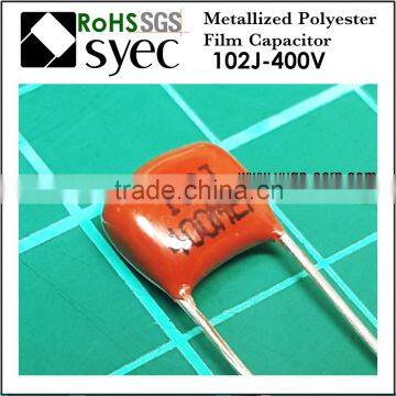 CL21 MEF Metallized Polyester Film Capacitor 102J 400V Capacitor