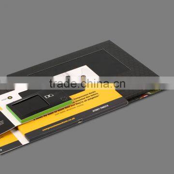 Video advertising greeting cards with customized design and size