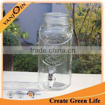 Beverage Dispenser 4L Glass Mason Jar With Tap photo-6
