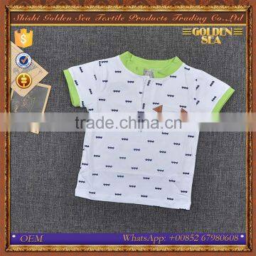 2016 latest design short sleeve newest boy shirts