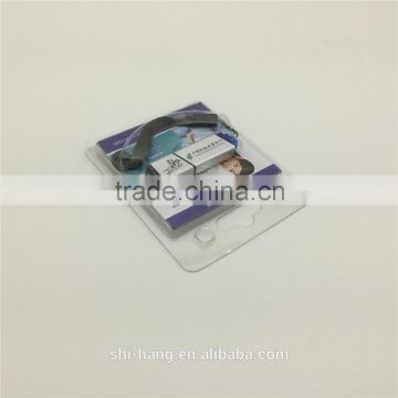 Plastic PET PVC blister clamshell packaging with paper insert for usb flash drive