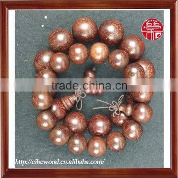 Unisex Buddhist Wood Bracelet, Wood Charm Bracelet, Wood Beads Charm 15mm and 20mm photo-5