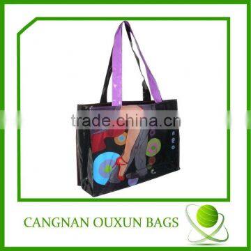 Rational construction pvc shoulder bag