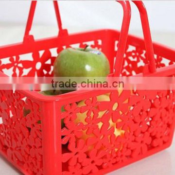 Plastic square storage basket