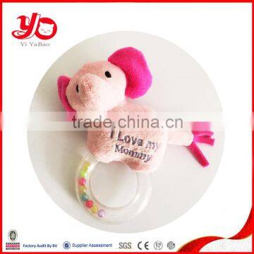 China wholesale stuffed plush baby rattle soft elephant toy rattle