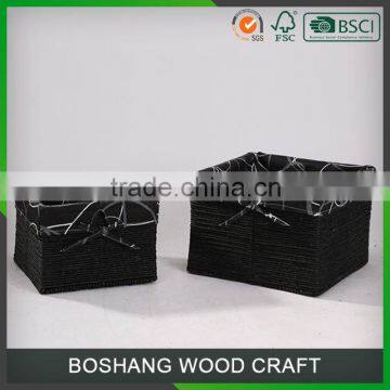 2 pieces set Black Basket For Home Kitchen Storage