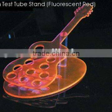 Acrylic guitar stand shaped test tube display stand