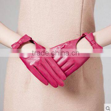 Ladies fashion dress hand made driving leather gloves