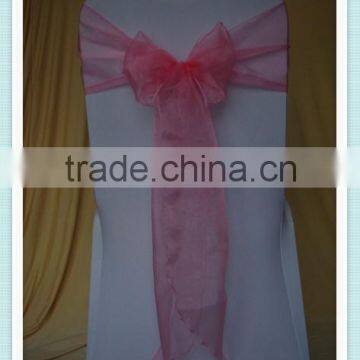 YHS#17 organza polyester banquet wedding wholesale chair cover sash