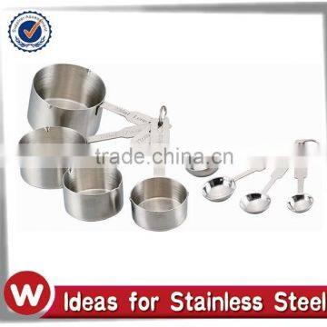 8 Pcs Set Stainless Steel Measuring Cups and Spoons