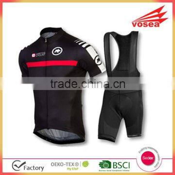 Vosea unique short sleeve cycling jersey set with bib shorts