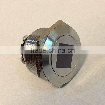 Flat Round Vandalproof Doorbell Push Button Switch L22(Dia.22mm) With Square Symbol