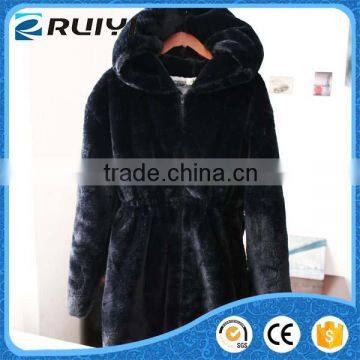 Korean Stylish Cashmere Artificial Fur Coat for Women photo-5