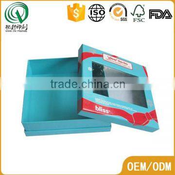 OEM custom earring boxes paper boxes paper with clear pvc window