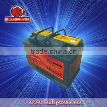 Chinese manufacture 12v 98ah Dry DIN starter car battery