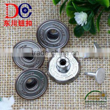 Round Shape custom jeans buttons for apparel button maker