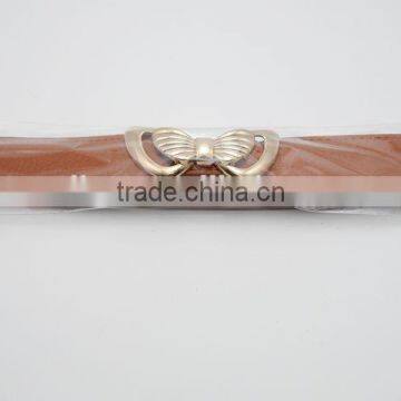 bowknow buckle belt for lady strethc fiber elastic rayon PU belt making machine factory wholesale