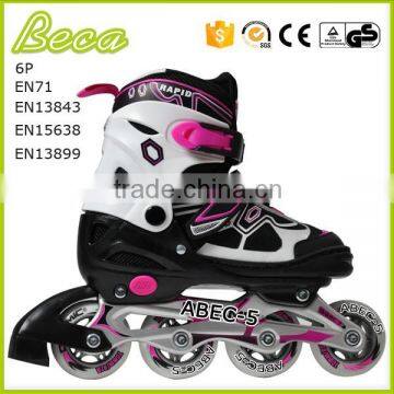 guangdong factory manufacture metal chassis flashing pink roller skates shoes