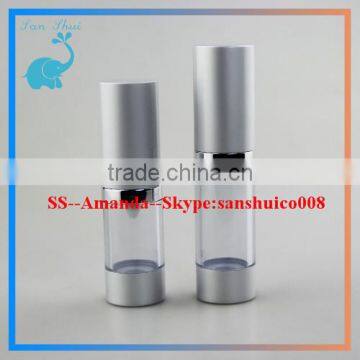 silver 10ml 15ml airless serum bottles for eye cream NEWEST silver airless cream bottle